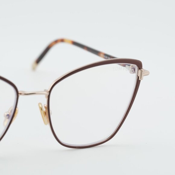 Tom Ford FT5740-B 048 Eyeglasses Brown / Gold / Havana 54mm Cat Eye Frame main image 9